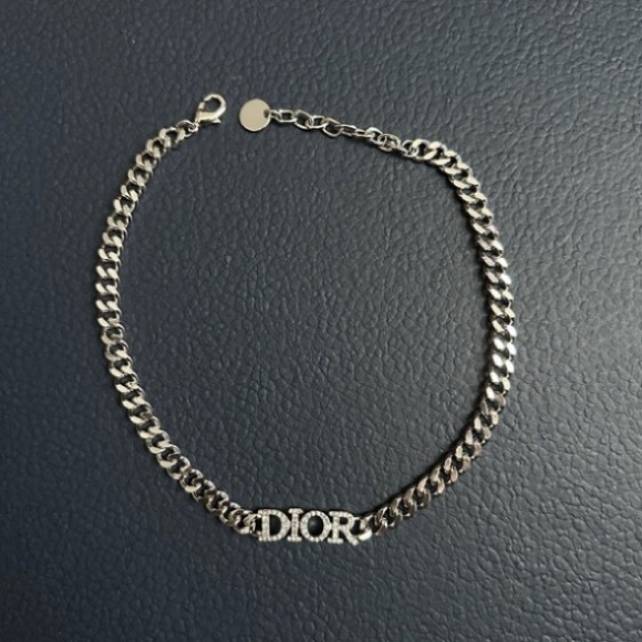 Dior CD Logo Chain Necklace – Silver Jewelry - Picture 1 of 6
